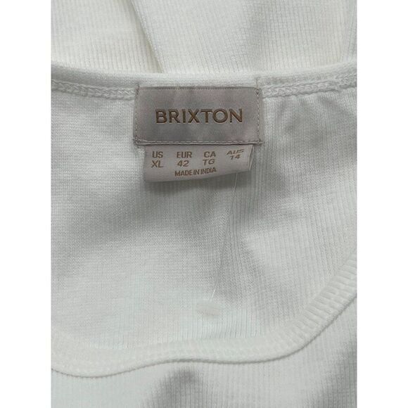 Brixton Betty Stretch Organic Cotton Scuba Tank In White, Sz. XL - Picture 5 of 12